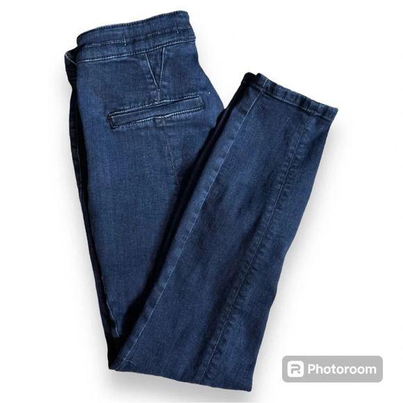 Anthropologie Pilcro & The Letterpress Blue Slit Front High Rise Skinny Jeans - Picture 1 of 11